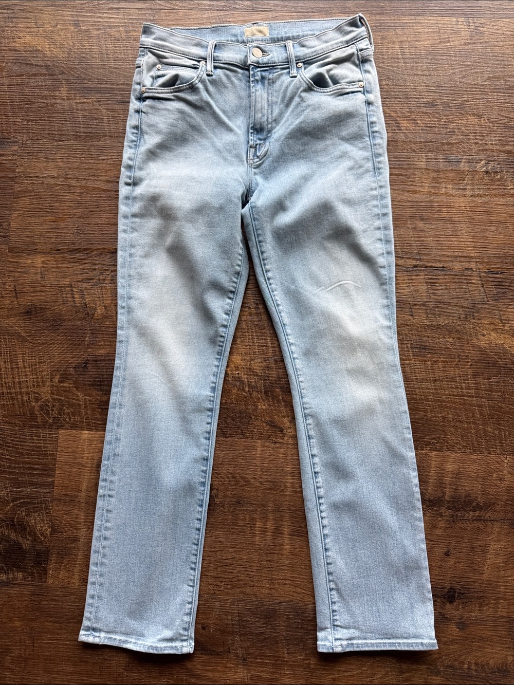 MOTHER The Rascal Ankle Light Wash Skinny Jeans